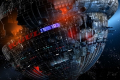 Die YOGUL . Ein Wrack mit terranischer Besatzung.
Mit einer Space Jet nähert sich Perry Rhodan dem Wrack, 
um den Schiffbrüchigen mit einem Einsatzteam Hilfe zu leisten. 
(C) Raimund Peter